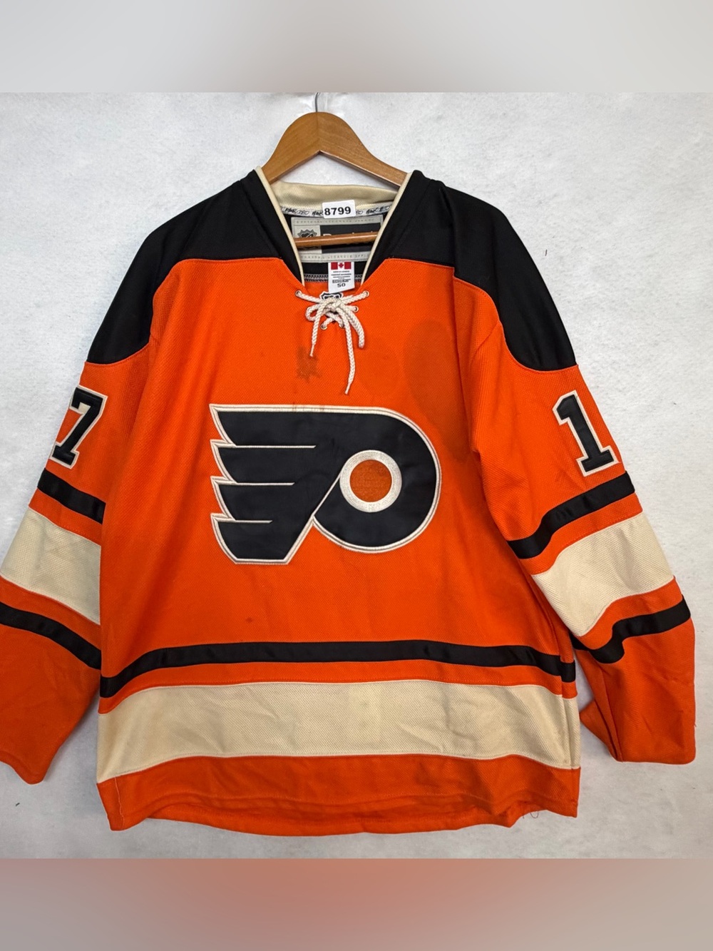 Philadelphia Flyers Wayne Simmonds Reebok Authentic Alternate Jersey Sz 50 8799